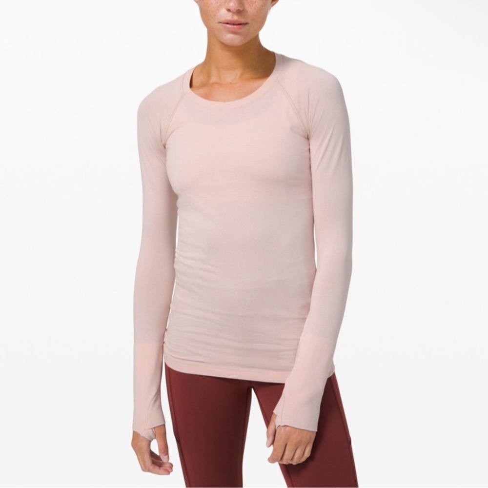 Lululemon Swiftly Tech Long Sleeve 2.0 Feather Pink Top Shirt